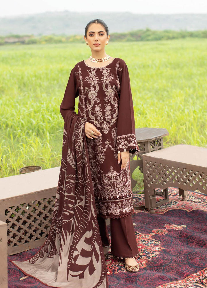 Reet By Ramsha Embroidered Karandi Suits Unstitched 3 Piece RSH22-R6 R-608 - Luxury Collection