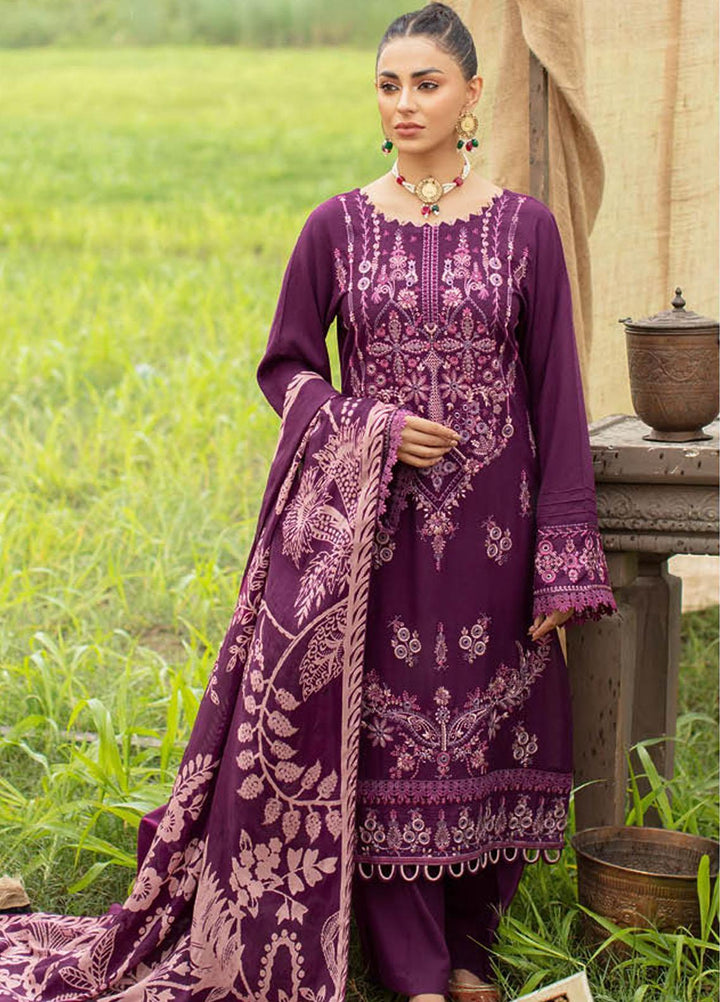 Reet By Ramsha Embroidered Karandi Suits Unstitched 3 Piece RSH22-R6 R-610 - Luxury Collection