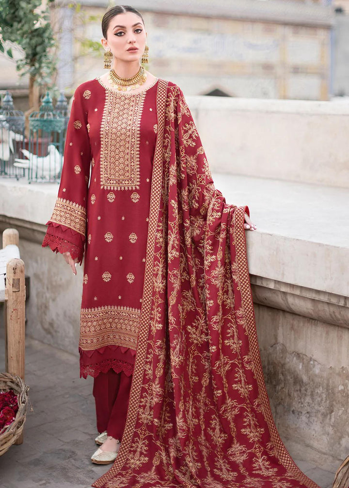 Reet By Ramsha Embroidered Karandi Suits Unstitched 3 Piece RSH22-R8 R-802 - Luxury Collection