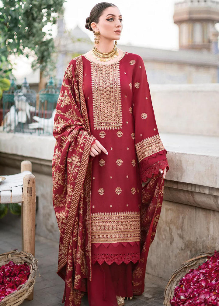 Reet By Ramsha Embroidered Karandi Suits Unstitched 3 Piece RSH22-R8 R-802 - Luxury Collection