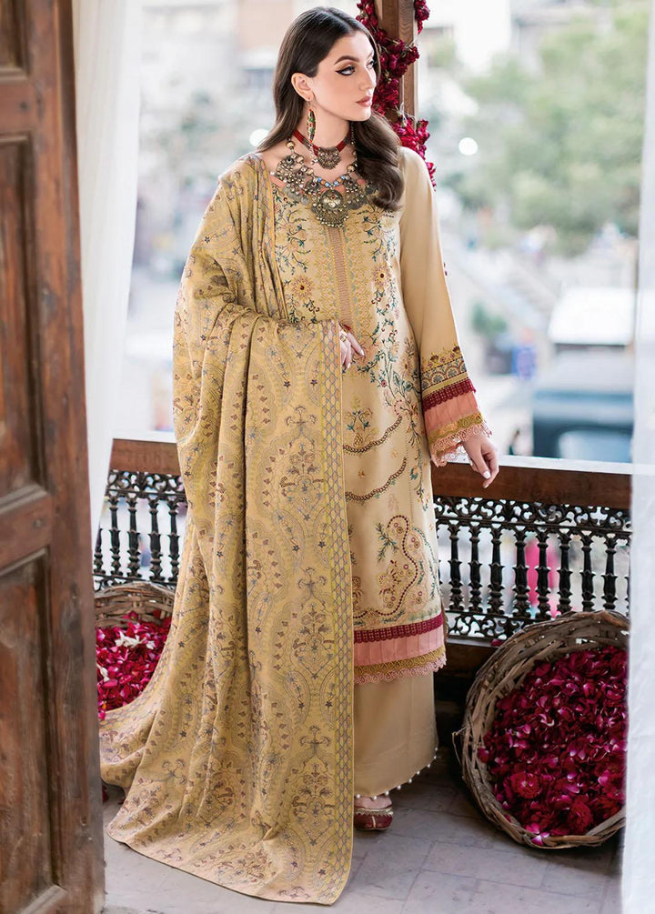 Reet By Ramsha Embroidered Karandi Suits Unstitched 3 Piece RSH22-R8 R-805 - Luxury Collection