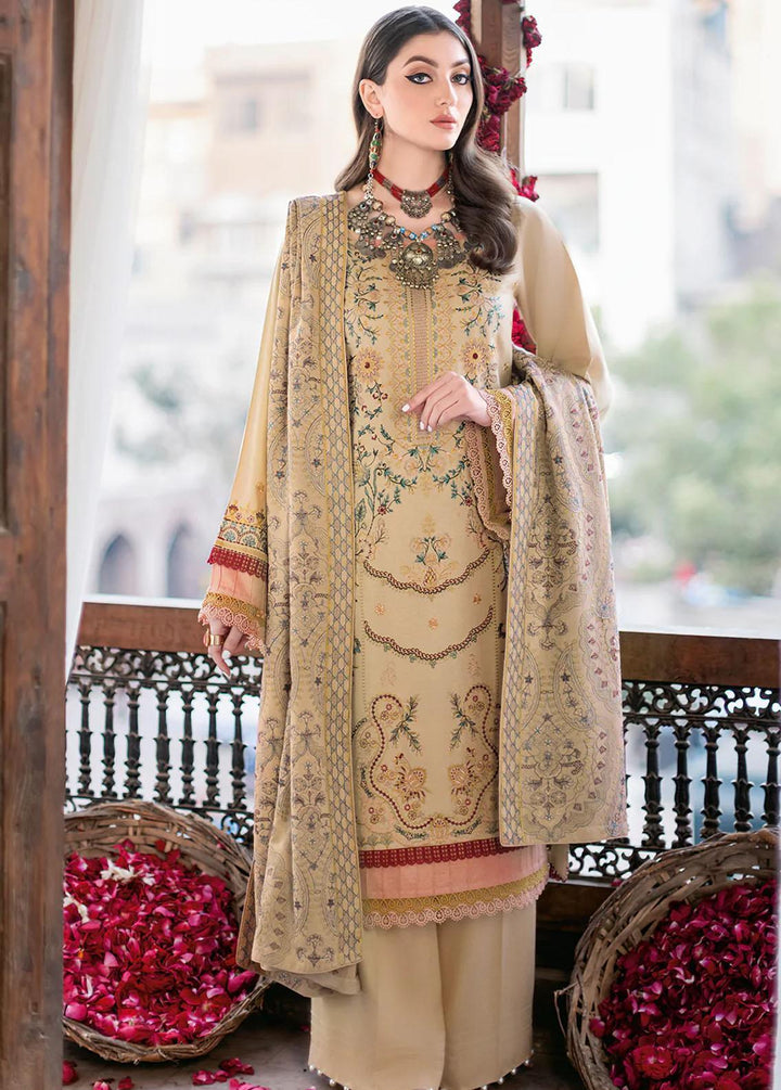 Reet By Ramsha Embroidered Karandi Suits Unstitched 3 Piece RSH22-R8 R-805 - Luxury Collection