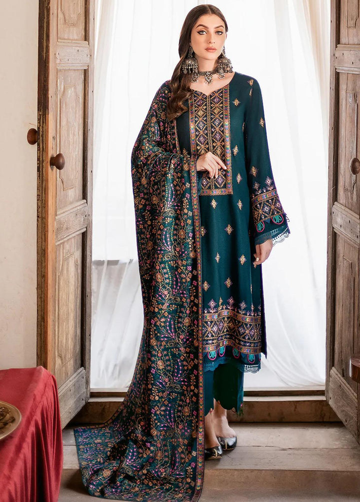 Reet By Ramsha Embroidered Karandi Suits Unstitched 3 Piece RSH22-R8 R-806 - Luxury Collection