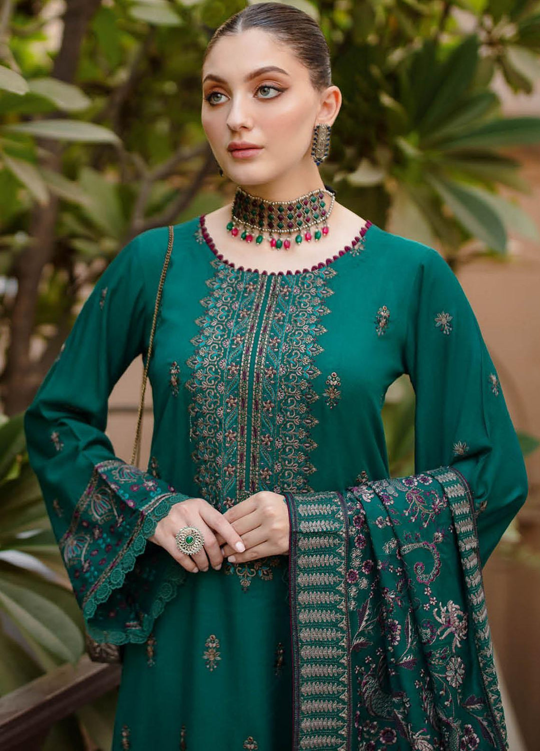 Reet By Ramsha Embroidered Karandi Suits Unstitched 3 Piece RSH22-R7 R-701 - Winter Collection