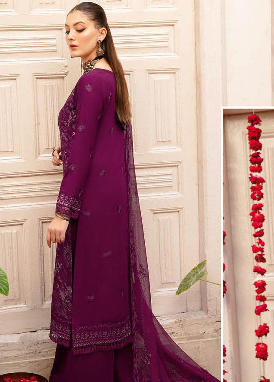 Reet By Ramsha Embroidered Karandi Suits Unstitched 3 Piece RSH22-R7 R-703 - Winter Collection