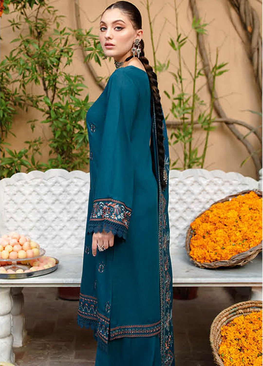 Reet By Ramsha Embroidered Karandi Suits Unstitched 3 Piece RSH22-R7 R-707 - Winter Collection