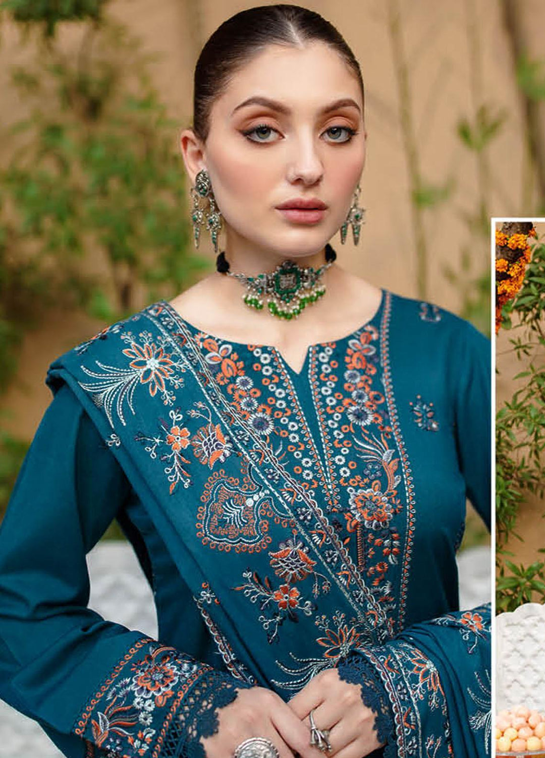 Reet By Ramsha Embroidered Karandi Suits Unstitched 3 Piece RSH22-R7 R-707 - Winter Collection