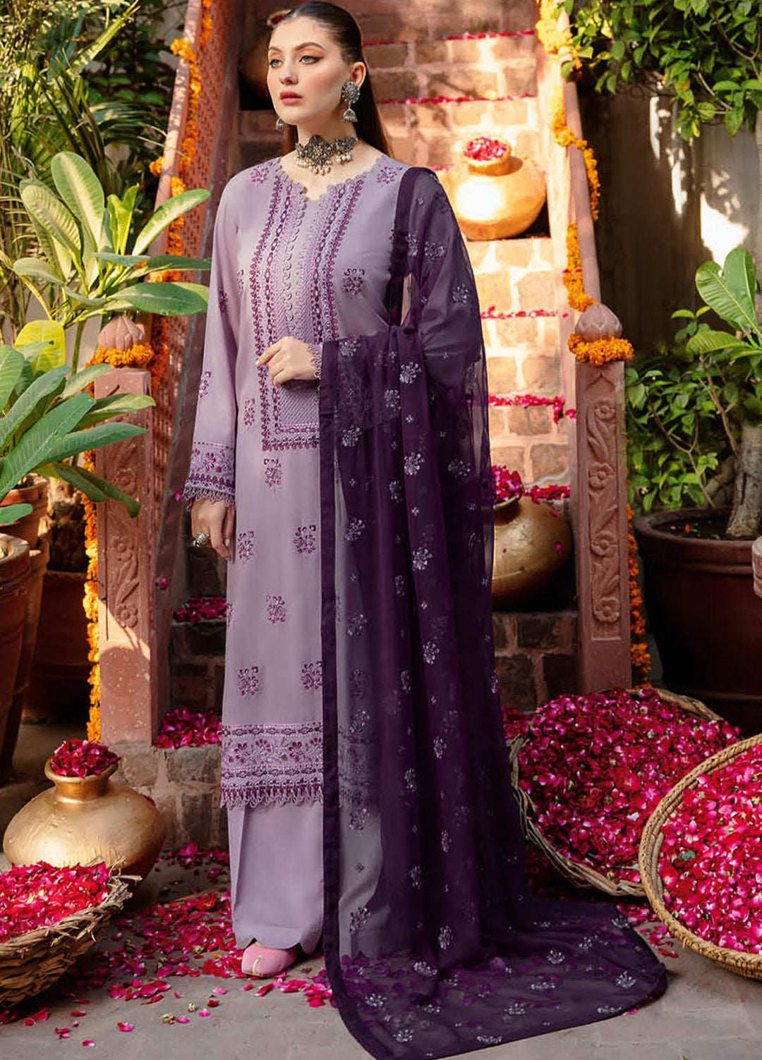Reet By Ramsha Embroidered Karandi Suits Unstitched 3 Piece RSH22-R7 R-708 - Winter Collection
