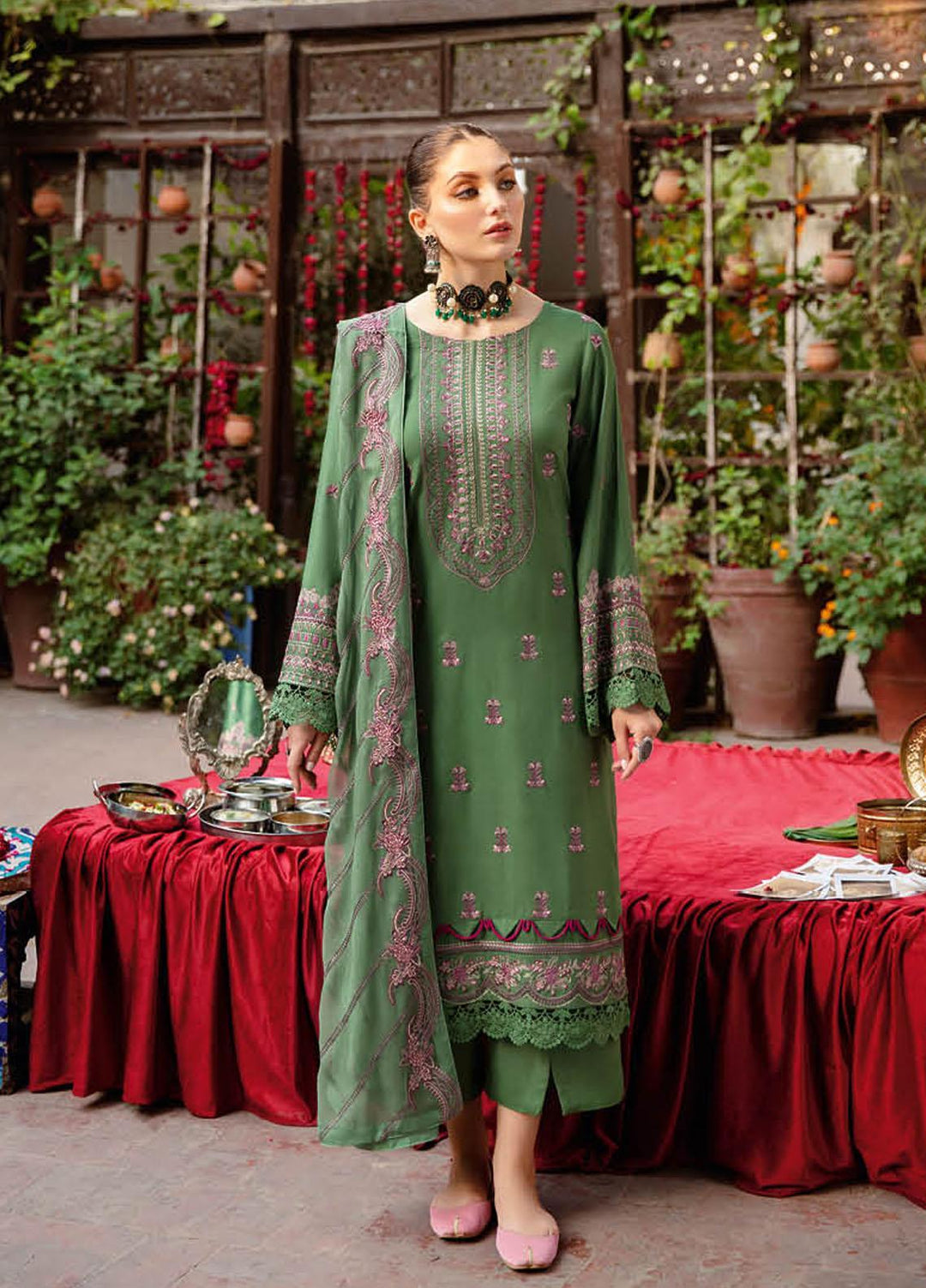 Reet By Ramsha Embroidered Karandi Suits Unstitched 3 Piece RSH22-R7 R-710 - Winter Collection