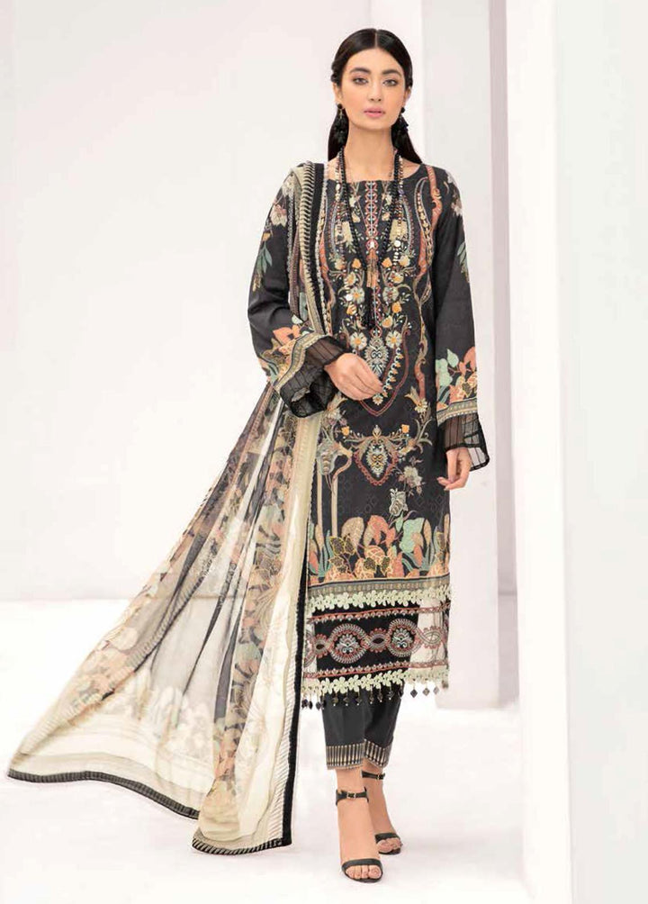 Reet By Ramsha Embroidered Lawn Suits Unstitched 3 Piece RSH22-R4 R-404 - Luxury Collection