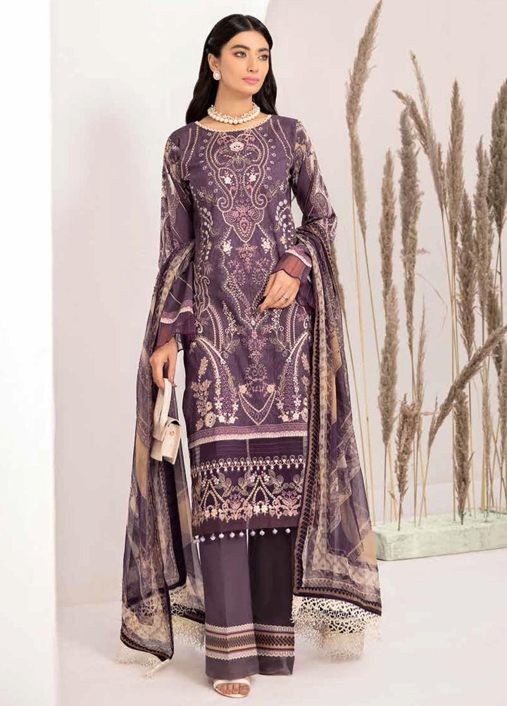 Reet By Ramsha Embroidered Lawn Suits Unstitched 3 Piece RSH22-R4 R-405 - Luxury Collection