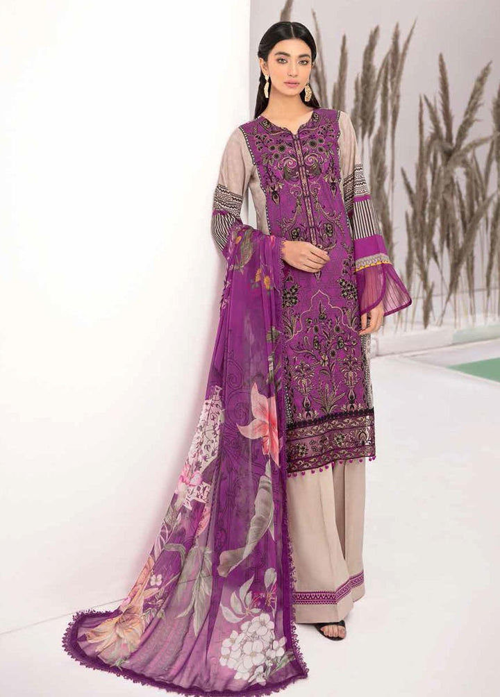 Reet By Ramsha Embroidered Lawn Suits Unstitched 3 Piece RSH22-R4 R-407 - Luxury Collection