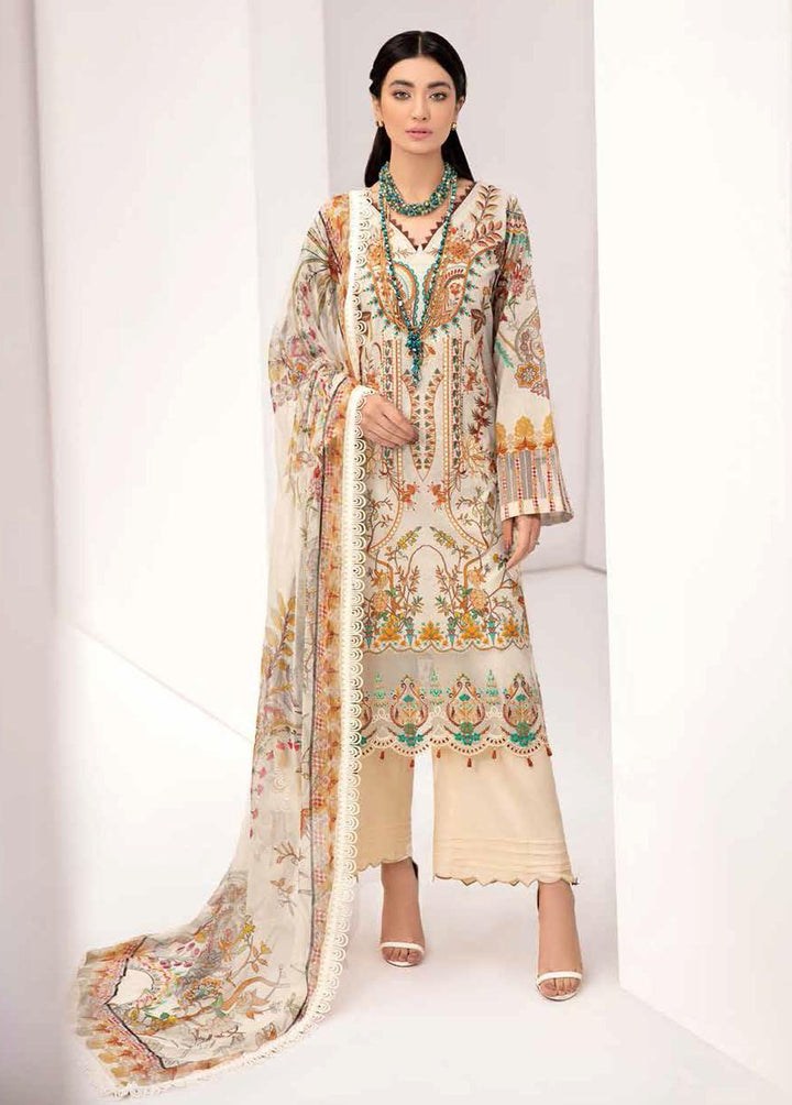 Reet By Ramsha Embroidered Lawn Suits Unstitched 3 Piece RSH22-R4 R-409 - Luxury Collection