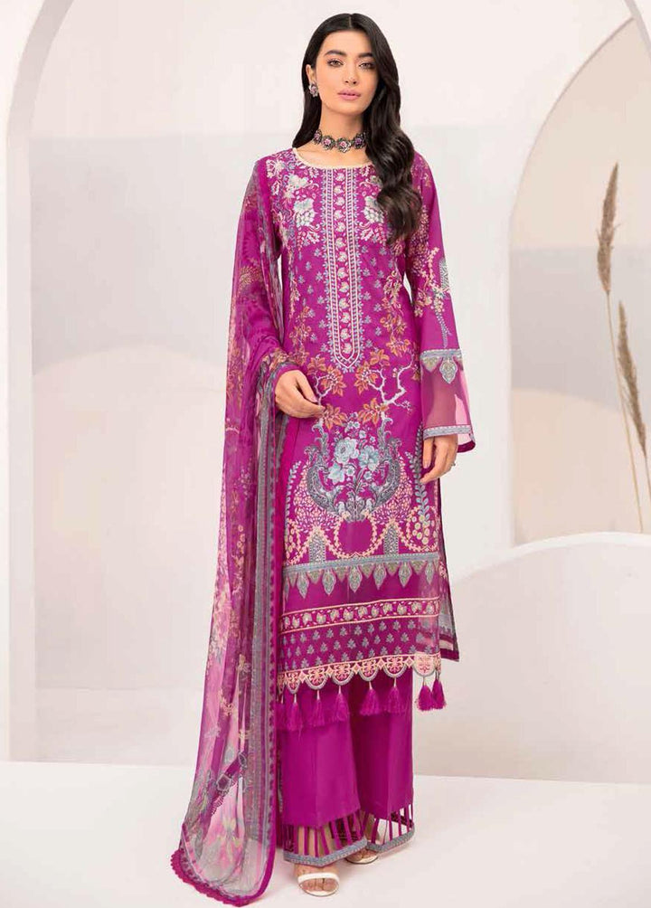 Reet By Ramsha Embroidered Lawn Suits Unstitched 3 Piece RSH22-R4 R-410 - Luxury Collection