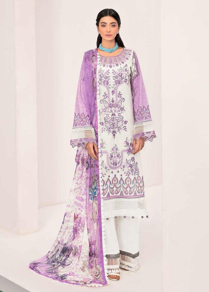 Reet By Ramsha Embroidered Lawn Suits Unstitched 3 Piece RSH22-R4 R-411 - Luxury Collection