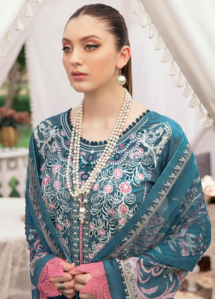 Reet By Ramsha Embroidered Lawn Suits Unstitched 3 Piece RSH22-R5 R-506 - Luxury Collection