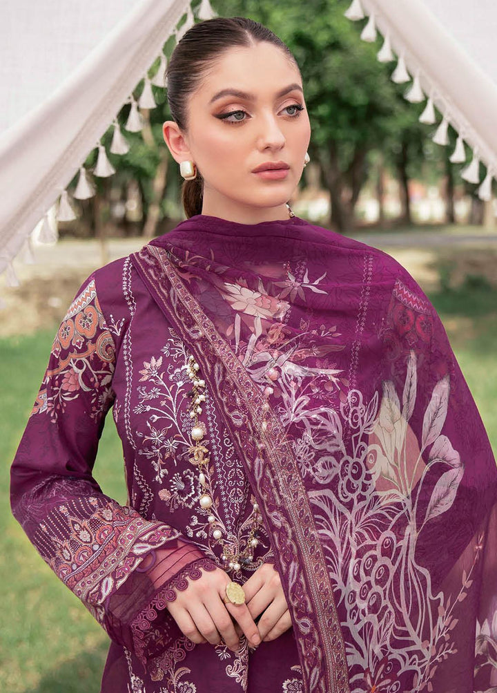 Reet By Ramsha Embroidered Lawn Suits Unstitched 3 Piece RSH22-R5 R-510 - Luxury Collection