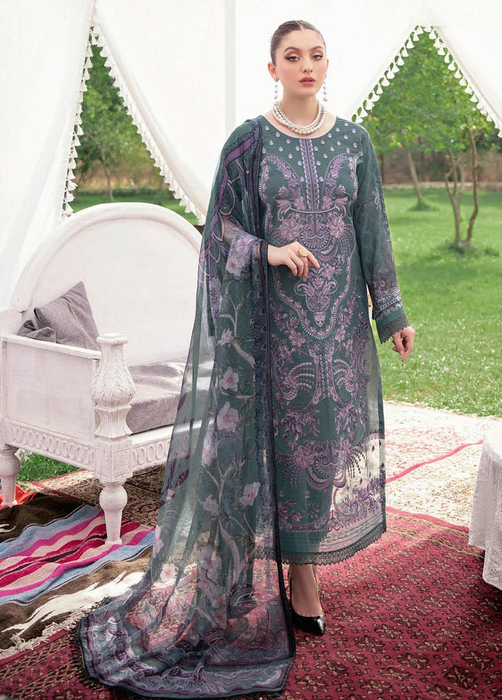 Reet By Ramsha Embroidered Lawn Suits Unstitched 3 Piece RSH22-R5 R-511 - Luxury Collection