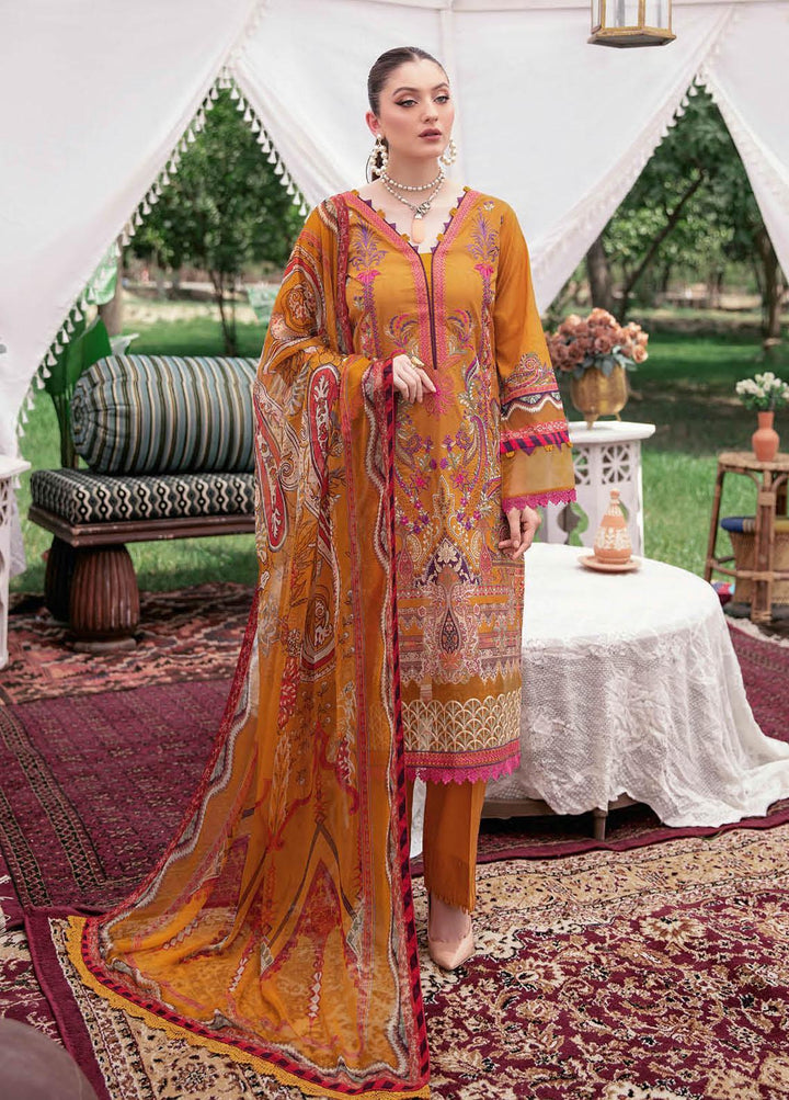 Reet By Ramsha Embroidered Lawn Suits Unstitched 3 Piece RSH22-R5 R-512 - Luxury Collection