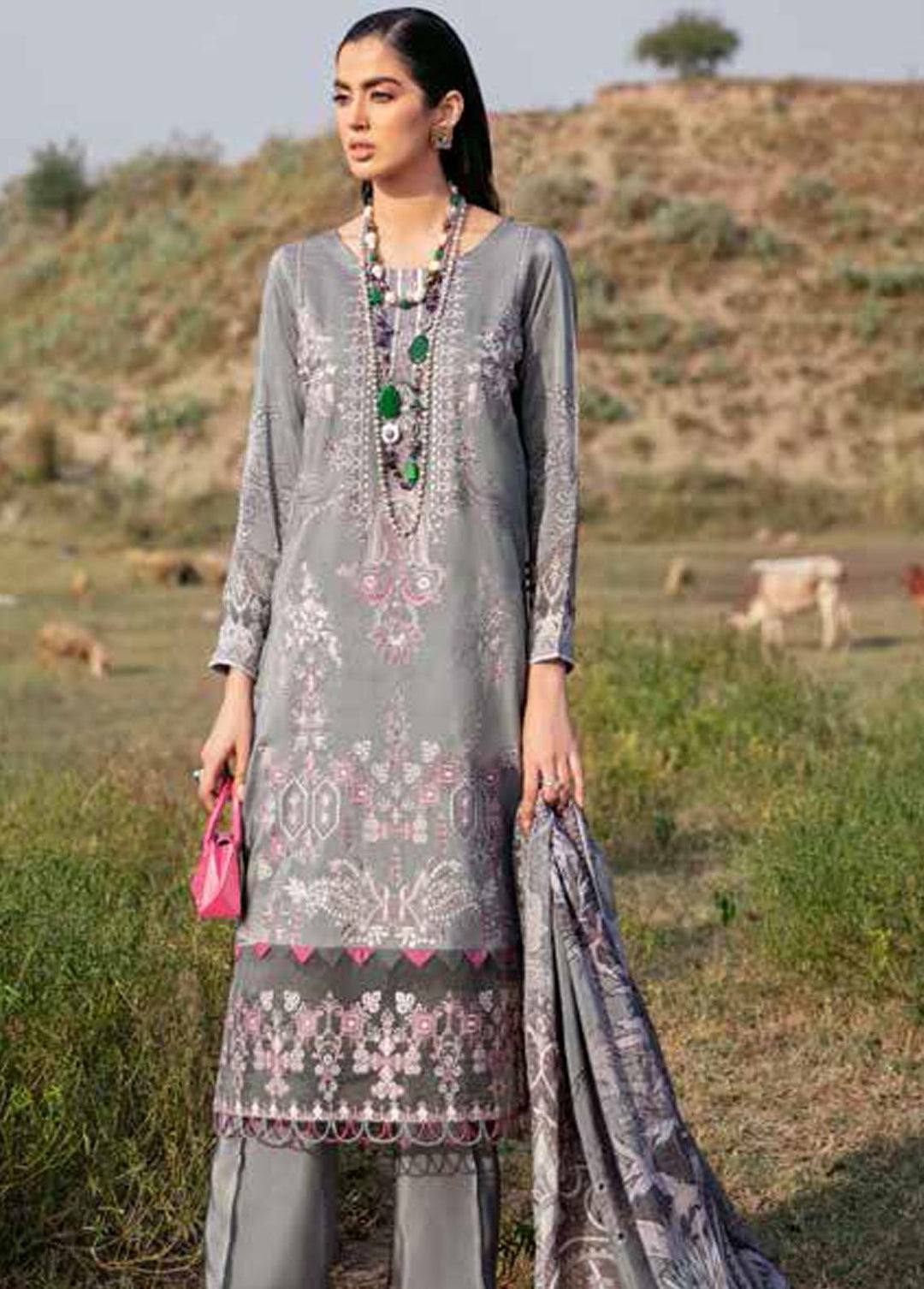 Reet By Ramsha Embroidered Viscose Suits Unstitched 3 Piece RSH21-R3 R-306 - Winter Collection