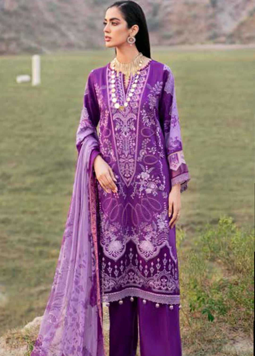 Reet By Ramsha Embroidered Viscose Suits Unstitched 3 Piece RSH21-R3 R-307 - Winter Collection
