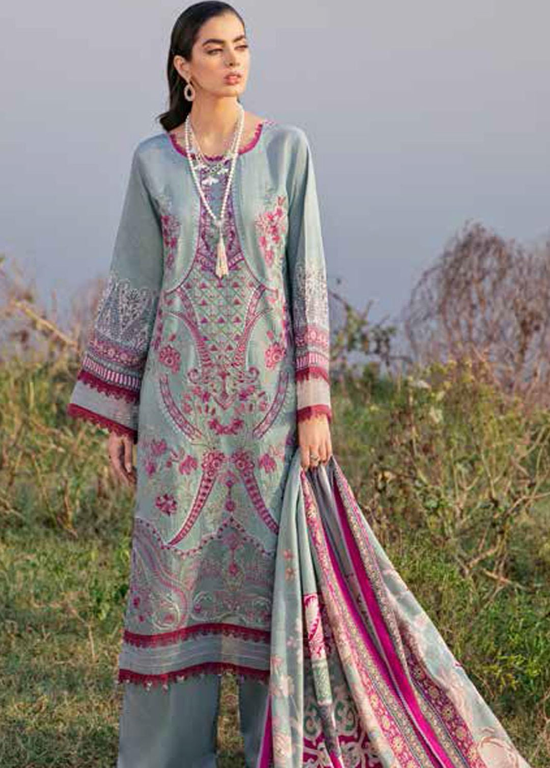 Reet By Ramsha Embroidered Viscose Suits Unstitched 3 Piece RSH21-R3 R-310 - Winter Collection