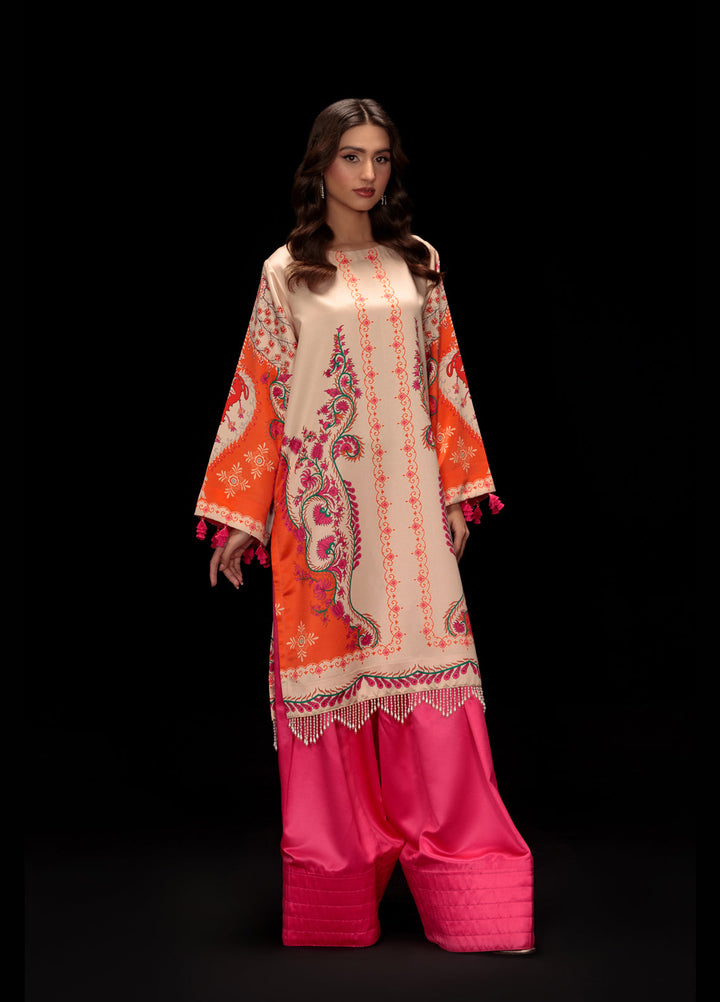 Reet Clothing Pret printed Silk 2 Piece Suit Blush Elegance