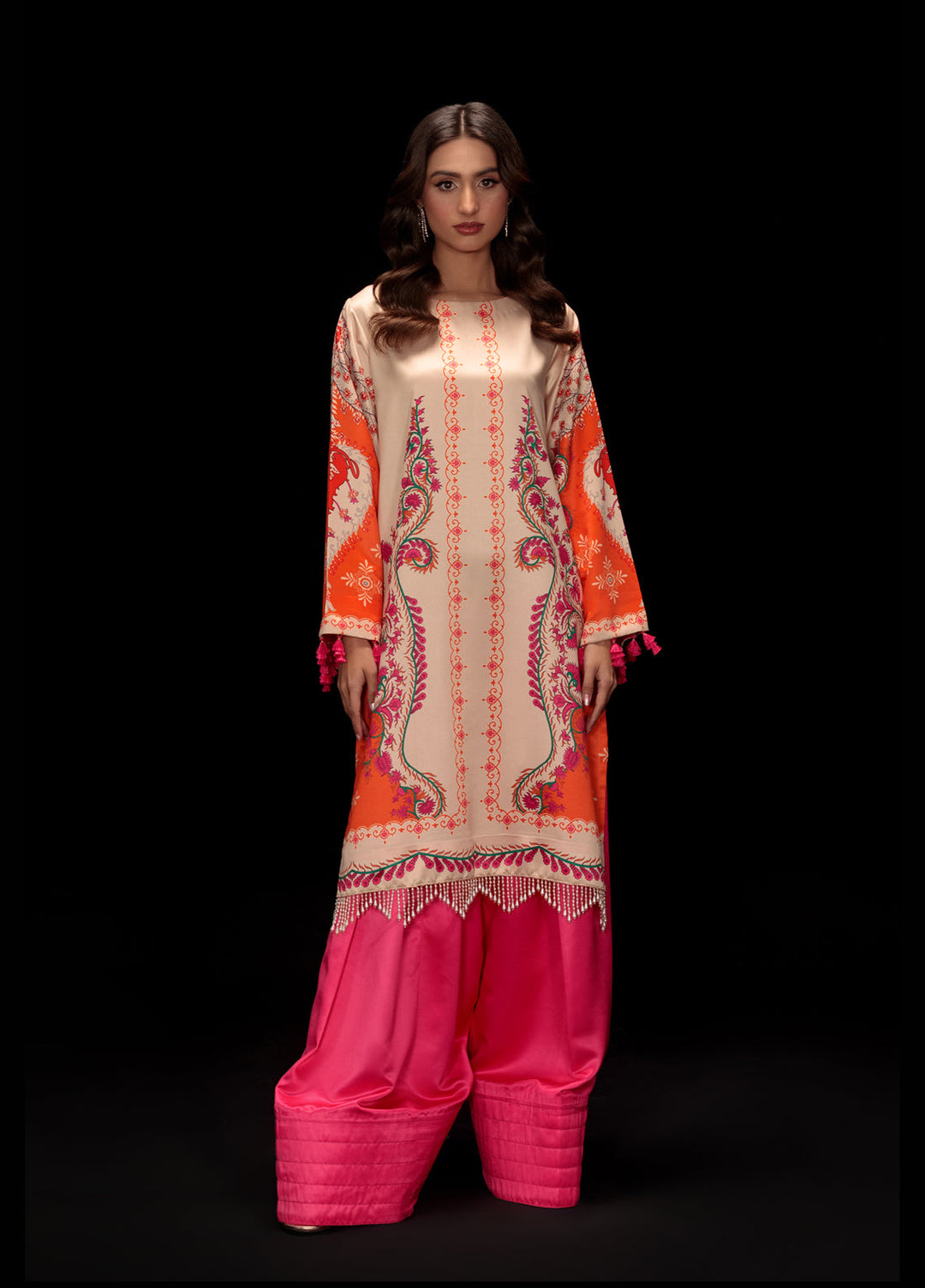Reet Clothing Pret printed Silk 2 Piece Suit Blush Elegance