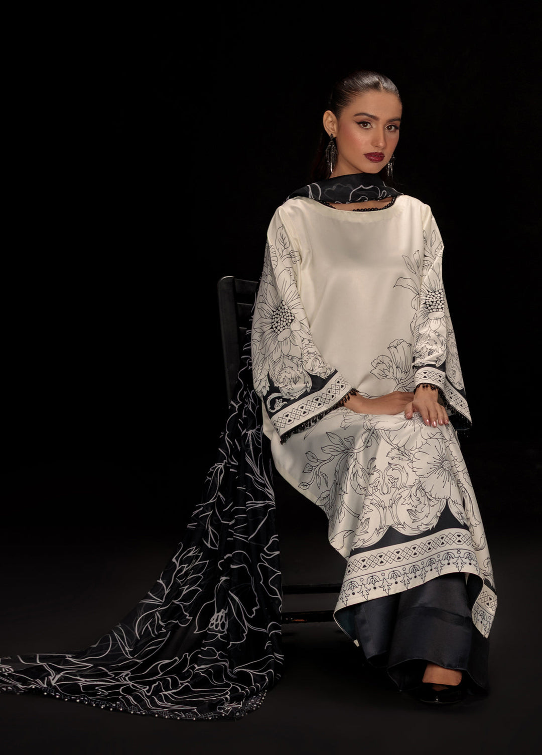 Reet Clothing Pret printed Silk 2 Piece Suit Mist