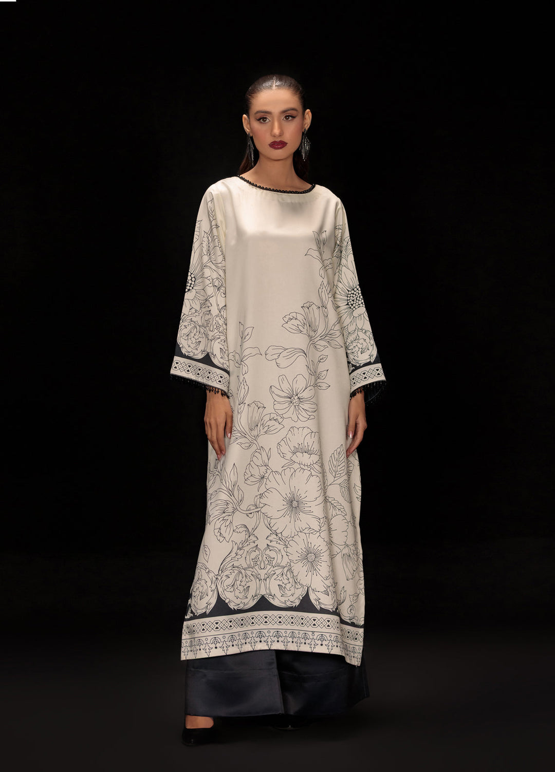 Reet Clothing Pret printed Silk 2 Piece Suit Mist