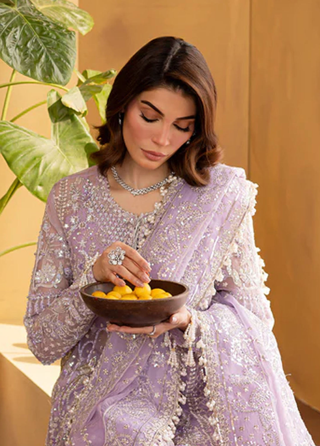 Regalia by Emaan Adeel Embroidered Organza Suits Unstitched 3 Piece EA25RL Aether - Formals Collection