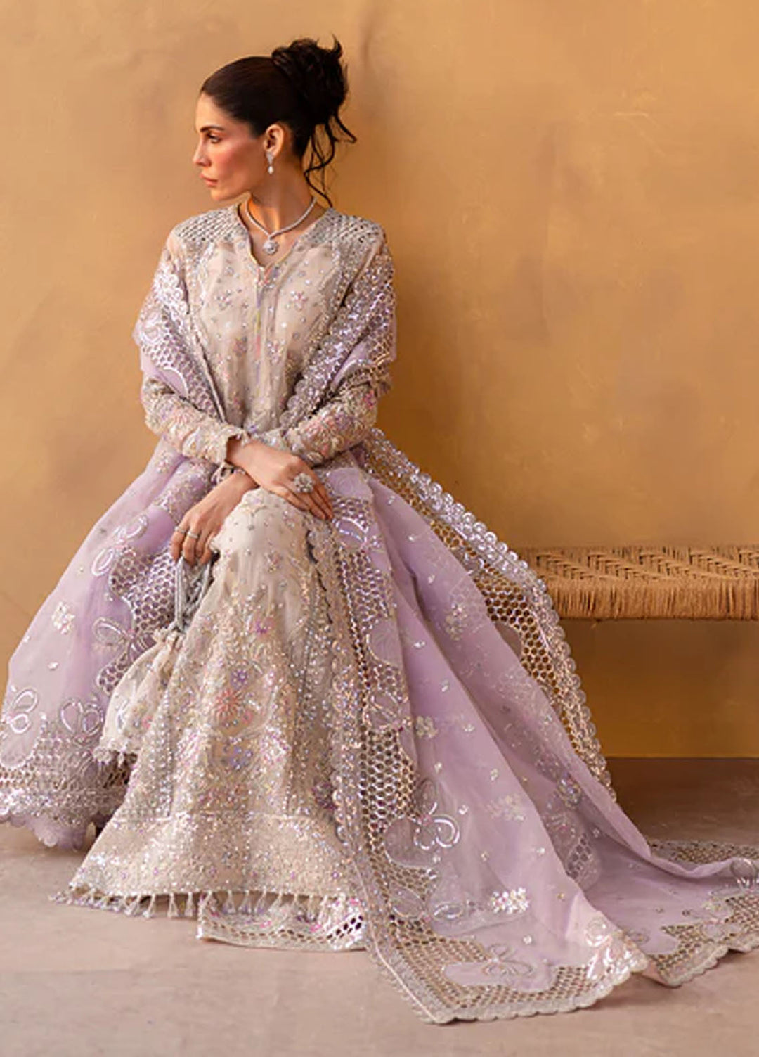 Regalia by Emaan Adeel Embroidered Organza Suits Unstitched 3 Piece EA25RL Lunara - Formals Collection