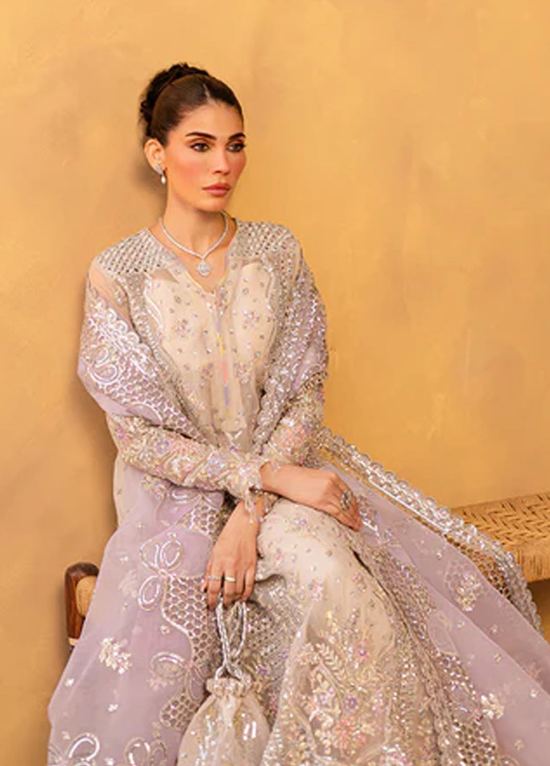 Regalia by Emaan Adeel Embroidered Organza Suits Unstitched 3 Piece EA25RL Lunara - Formals Collection