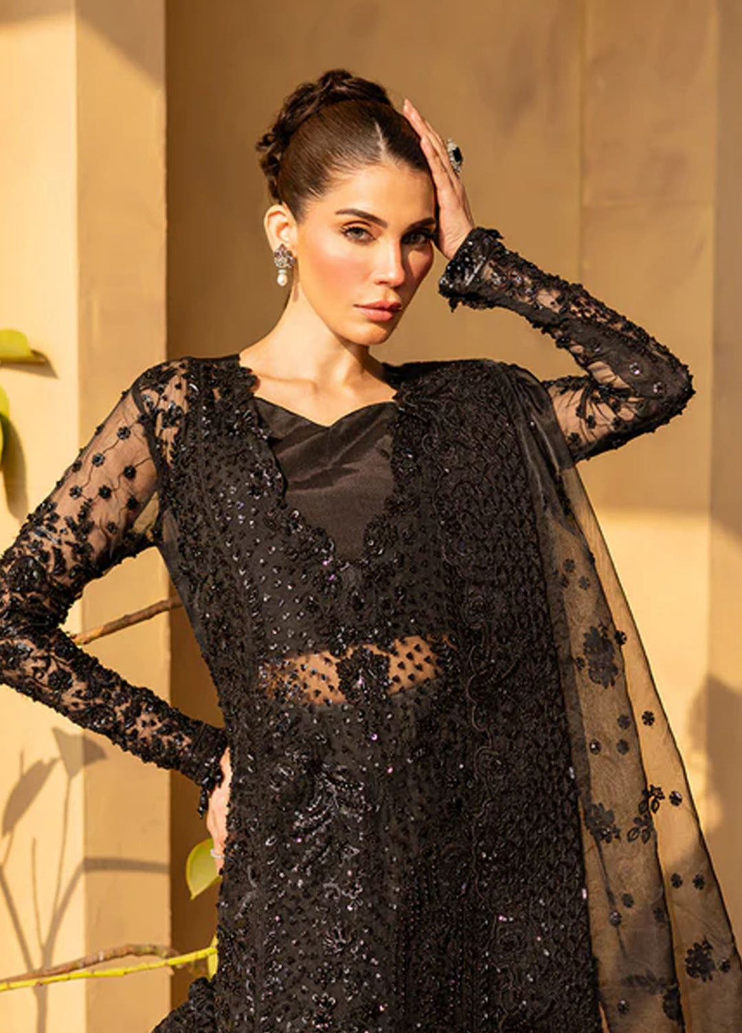 Regalia by Emaan Adeel Embroidered Organza Suits Unstitched 3 Piece EA25RL Velvra - Formals Collection