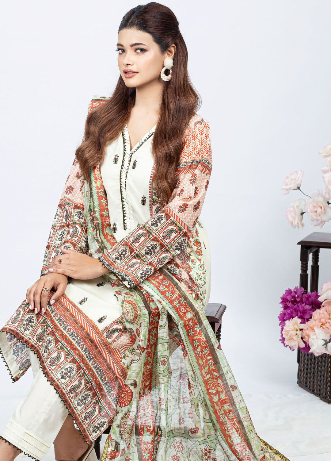 Regalia by Gul Ahmed Embroidered Lawn Suits Unstitched 3 Piece GA24RG RGF-32038 - Summer Collection