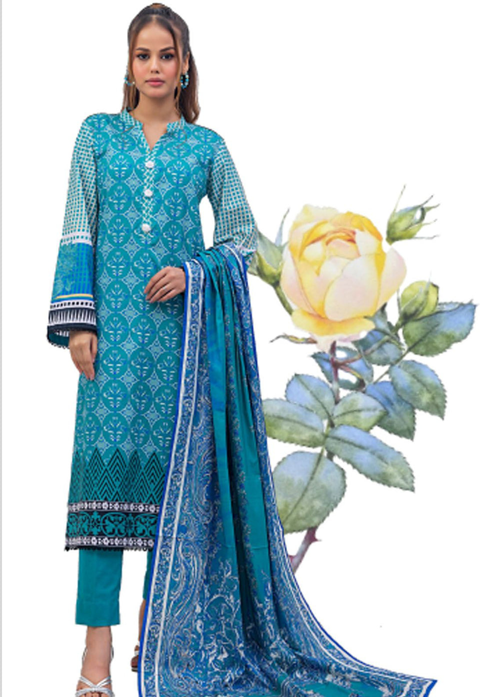 Regalia by Gul Ahmed Printed Lawn Suits Unstitched 3 Piece GA24RG RG-32155 - Summer Collection