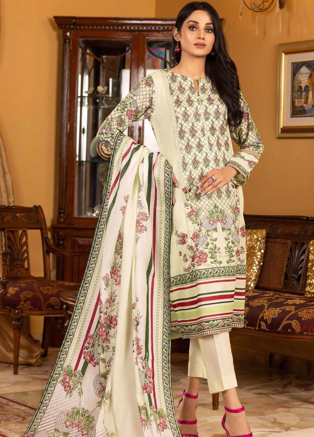 Regalia By Gul Ahmed Printed Lawn Suits Unstitched 2 Piece GA22RL RGT-32009 - Summer Collection