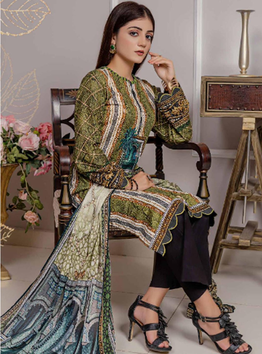 Regalia By Gul Ahmed Printed Lawn Suits Unstitched 3 Piece GA22-R2 RG-32009 - Winter Collection
