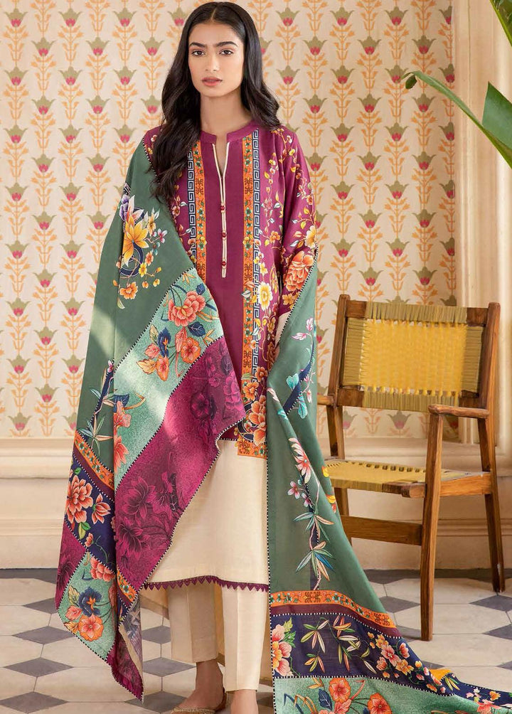 Regalia By Gul Ahmed Printed Khaddar Suits Unstitched 3 Piece GA22-WR2 WR-1122006 - Winter Collection