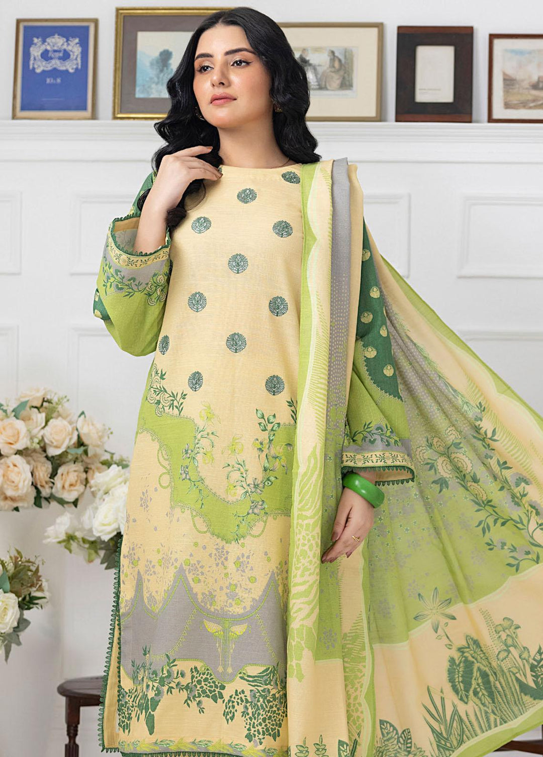 Regalia By Gul Ahmed Embroidered Khadddar Suits Unstitched 3 Piece GA23RG WR-32005 - Winter Collection