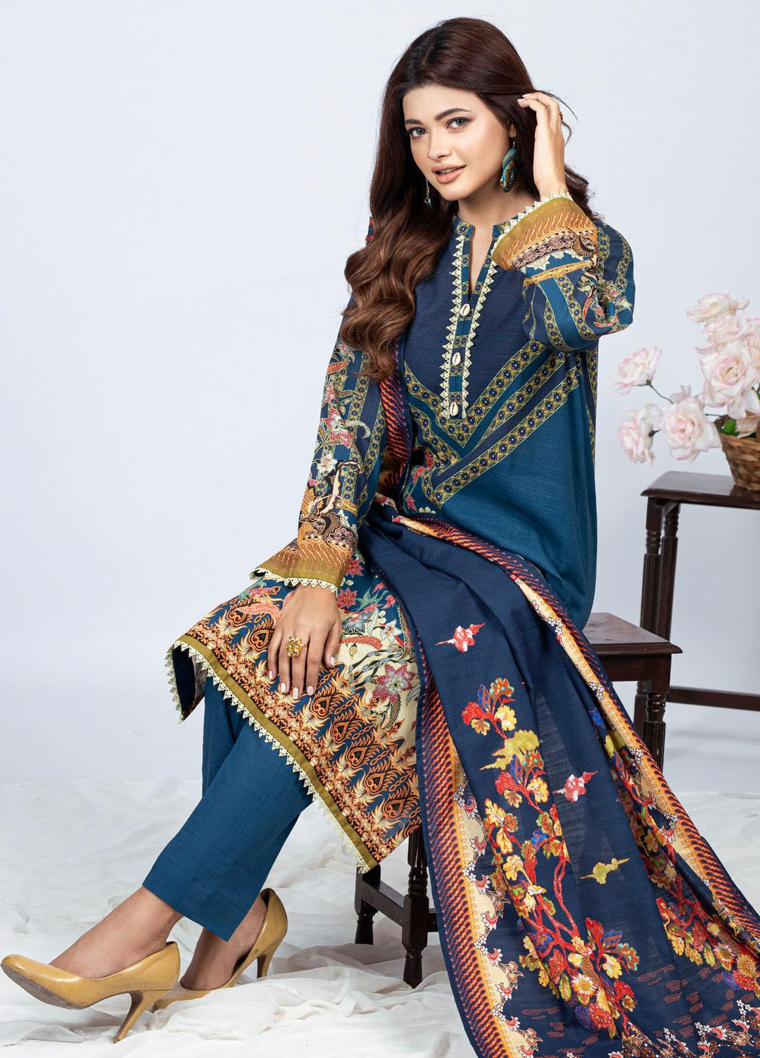 Regalia By Gul Ahmed Printed Khadddar Suits Unstitched 3 Piece GA23RG WR-32015 - Winter Collection