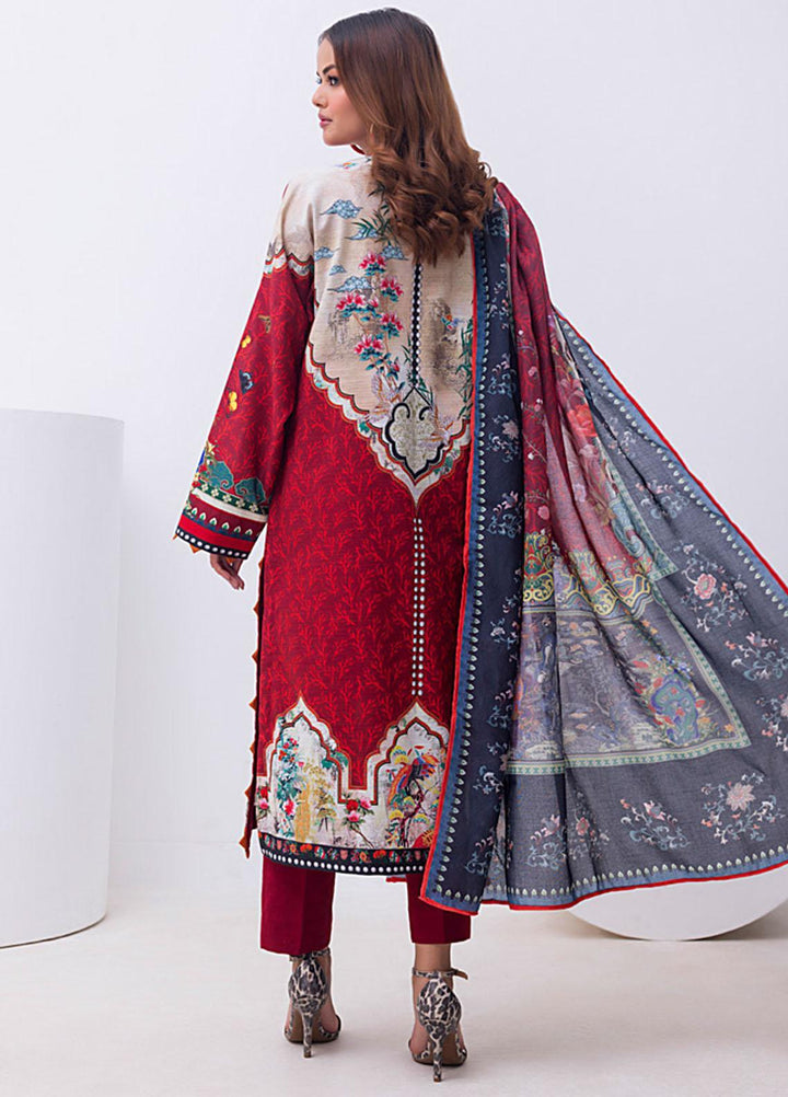 Regalia By Gul Ahmed Printed Khadddar Suits Unstitched 3 Piece GA23RG WRF-32014 - Winter Collection