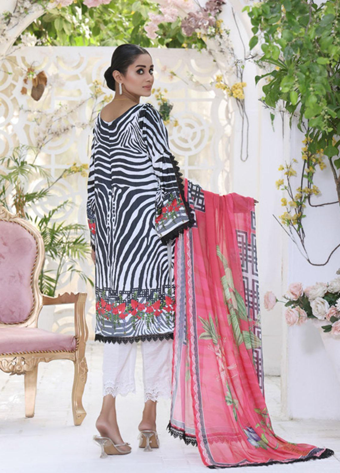 Ravishing By Regalia Textiles Printed Charmeuse Silk Suits Unstitched 2 Piece RGT22RC D1 - Winter Collection