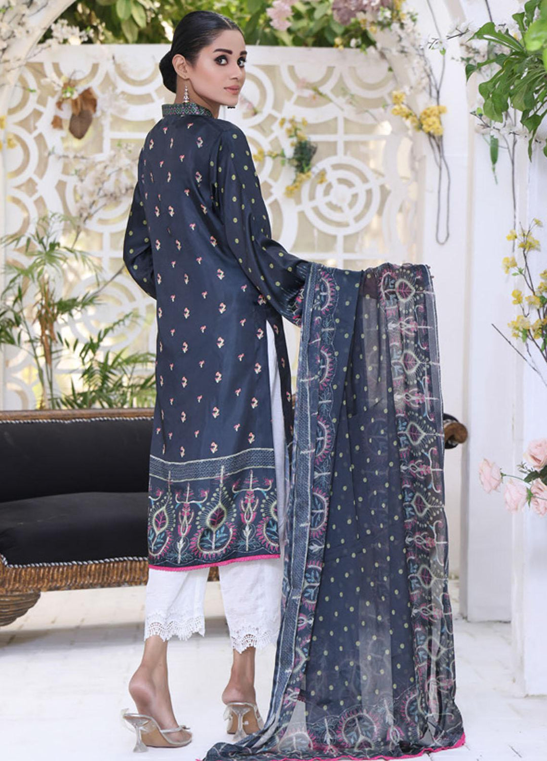Ravishing By Regalia Textiles Printed Charmeuse Silk Suits Unstitched 2 Piece RGT22RC D4 - Winter Collection
