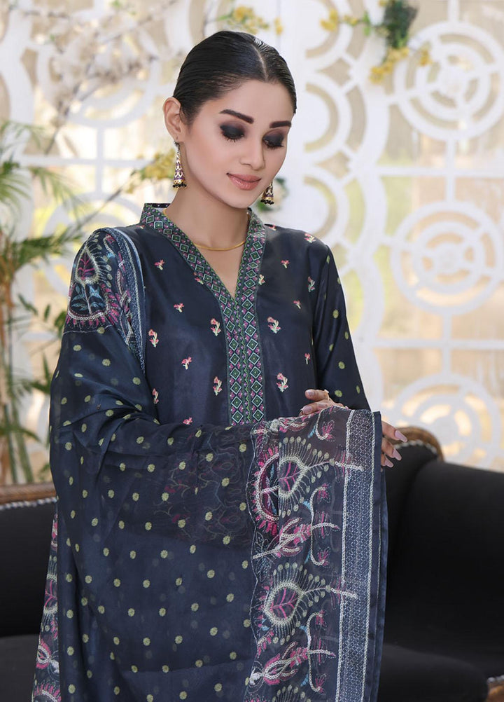 Ravishing By Regalia Textiles Printed Charmeuse Silk Suits Unstitched 2 Piece RGT22RC D4 - Winter Collection
