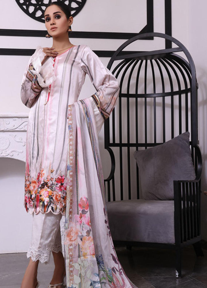 Ravishing By Regalia Textiles Printed Charmeuse Silk Suits Unstitched 2 Piece RGT22RC D5 - Winter Collection