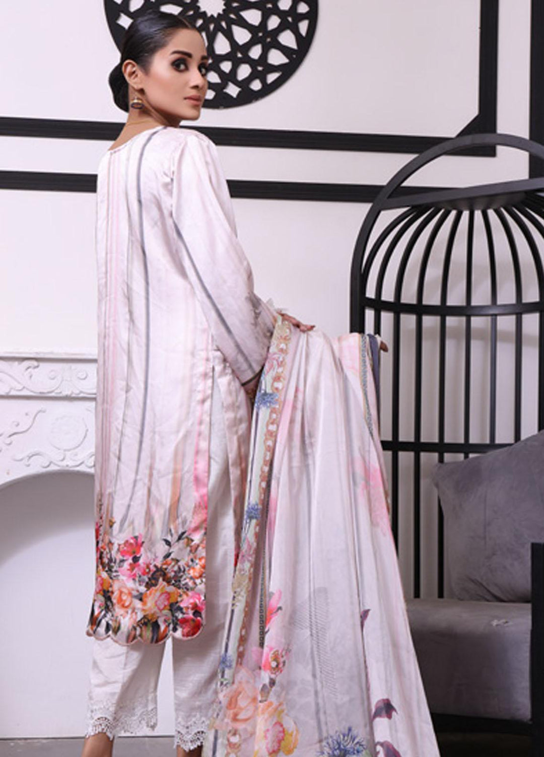 Ravishing By Regalia Textiles Printed Charmeuse Silk Suits Unstitched 2 Piece RGT22RC D5 - Winter Collection