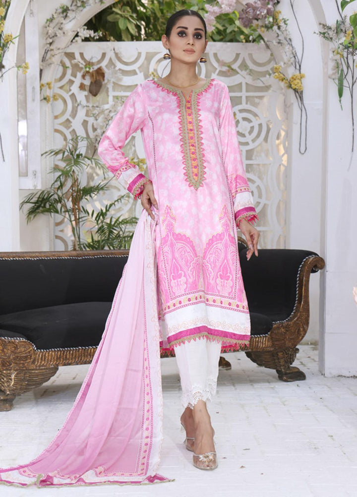 Ravishing By Regalia Textiles Printed Charmeuse Silk Suits Unstitched 2 Piece RGT22RC D7 - Winter Collection