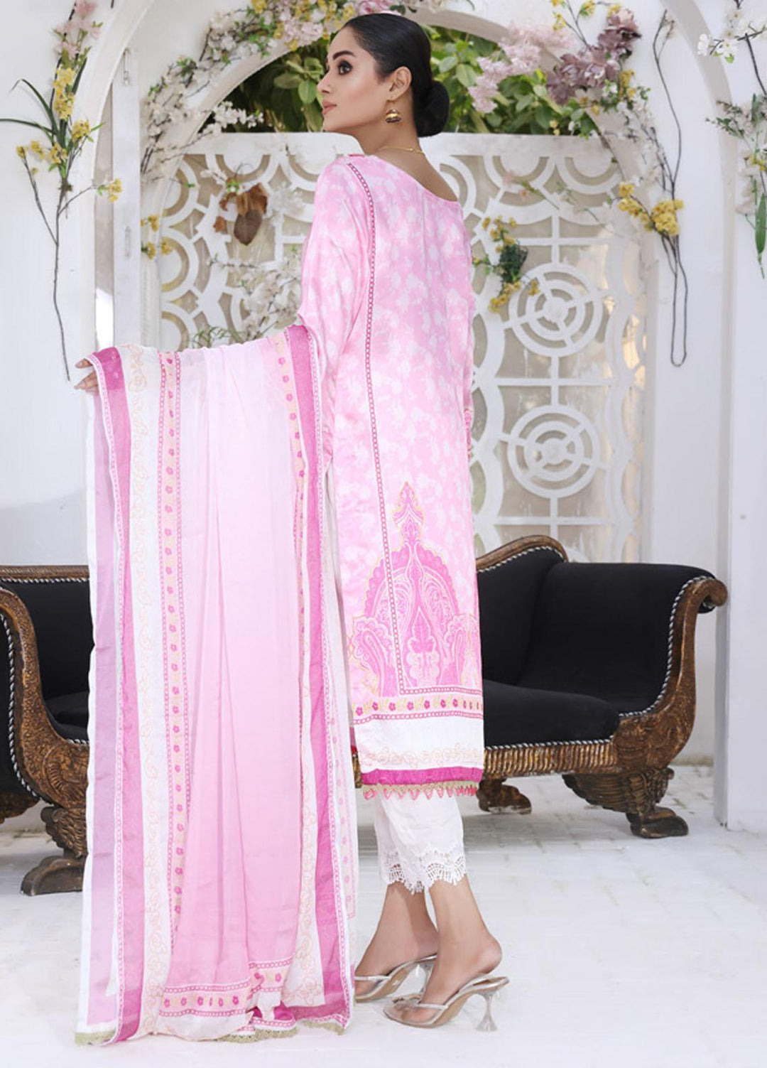 Ravishing By Regalia Textiles Printed Charmeuse Silk Suits Unstitched 2 Piece RGT22RC D7 - Winter Collection