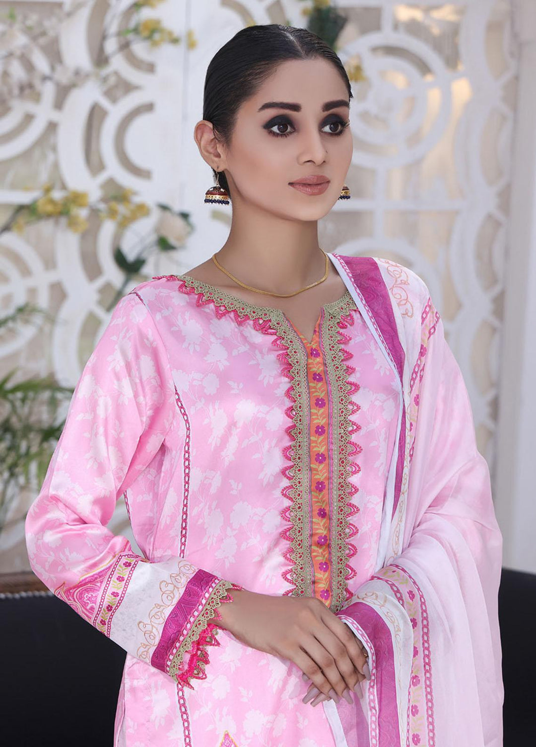 Ravishing By Regalia Textiles Printed Charmeuse Silk Suits Unstitched 2 Piece RGT22RC D7 - Winter Collection